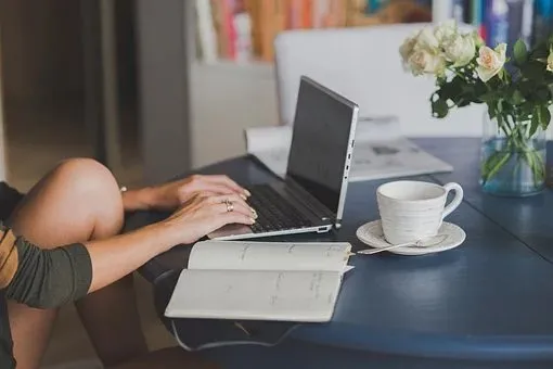 travail bureau avec café