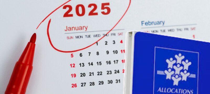 Calendrier CAF 2025