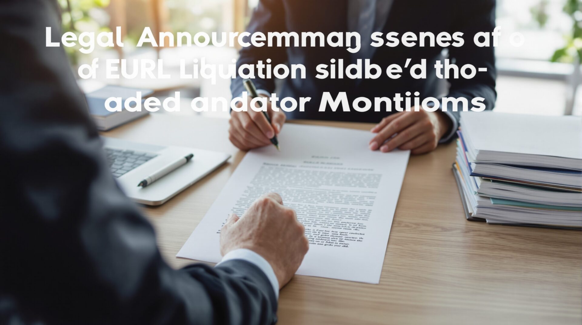 Annonce légale de liquidation EURL