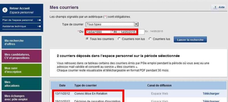 pole emploi reinscription après radiation