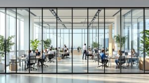 cloison en verre pour bureau