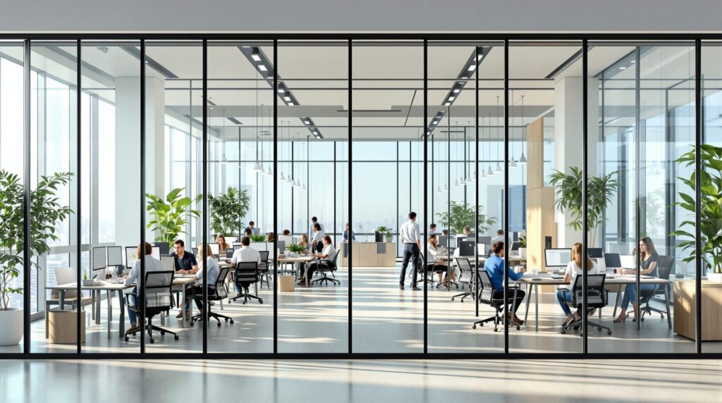 cloison en verre pour bureau