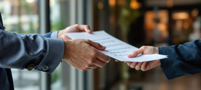 remise en main propre contre décharge