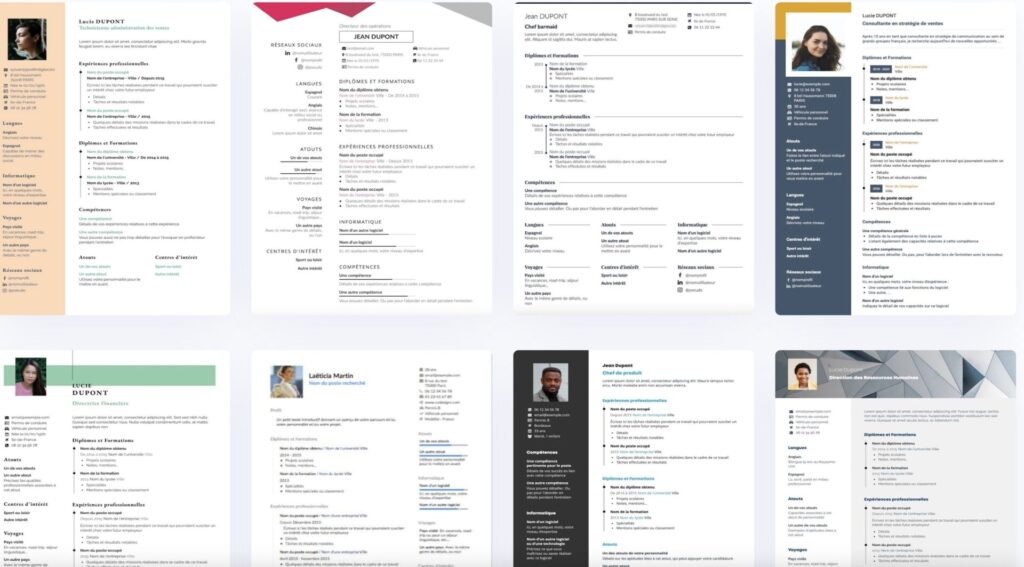 exemple de CV