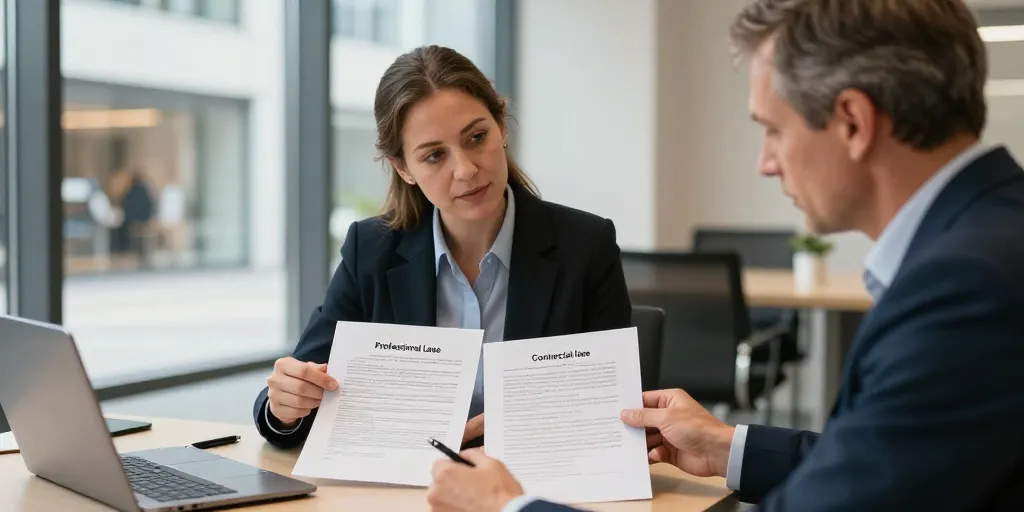 Différence entre bail professionnel et bail commercial : le choix selon votre activité