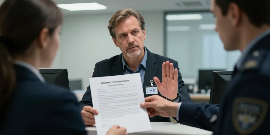 refus de signer un avertissement remis en main propre